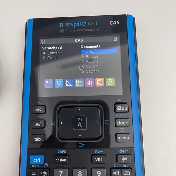TESTED Texas Instruments TI Nspire CX II CAS With Charger & Cover - Picture 5 of 8